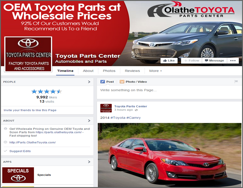 Olathe Toyota Facebook Page