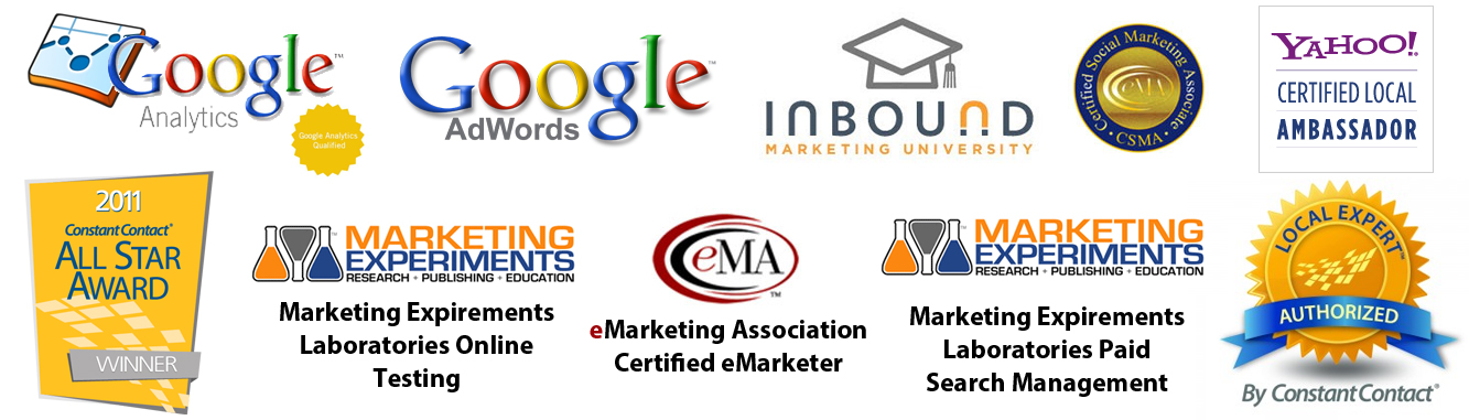 Right On - No Bull associates are certified in local online marketing, Google Adwords and Google Analytics